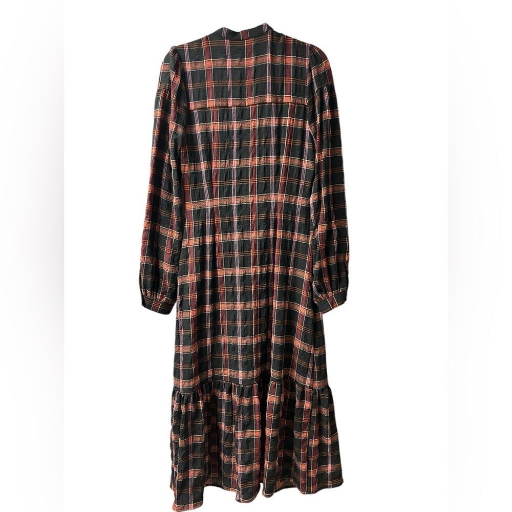 Pamela Love x RTR Maroon Plaid Shirtdress - Size M / Pit to Pit 18”‎ - Picture 6 of 11
